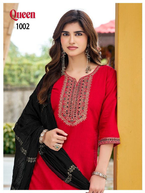 MUKESH QUEEN WHOLESALE READYMADE VERTICAN WITH WORK BIG SIZE PATIYALA STYLE 3 PCS SUITS SUPPLIER