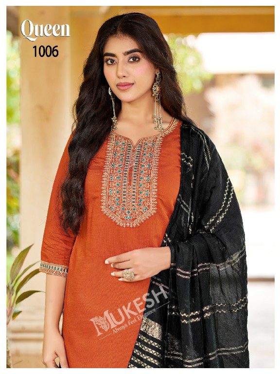 MUKESH QUEEN WHOLESALE READYMADE VERTICAN WITH WORK BIG SIZE PATIYALA STYLE 3 PCS SUITS SUPPLIER