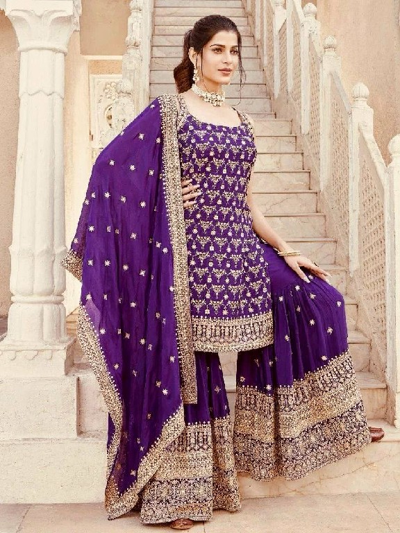 TEXTILEDEAL D.NO 5892 WHOLESALE READYMADE FOUX GEORGETTE PARTY WEAR 3 PCS SUITS EXPORTER