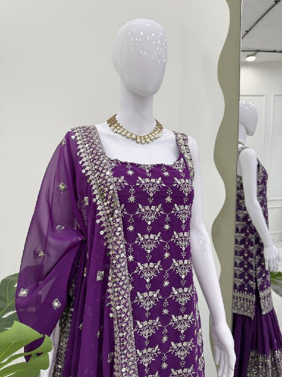 TEXTILEDEAL D.NO 5892 WHOLESALE READYMADE FOUX GEORGETTE PARTY WEAR 3 PCS SUITS EXPORTER