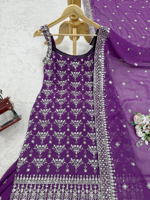 TEXTILEDEAL D.NO 5892 WHOLESALE READYMADE FOUX GEORGETTE PARTY WEAR 3 PCS SUITS EXPORTER