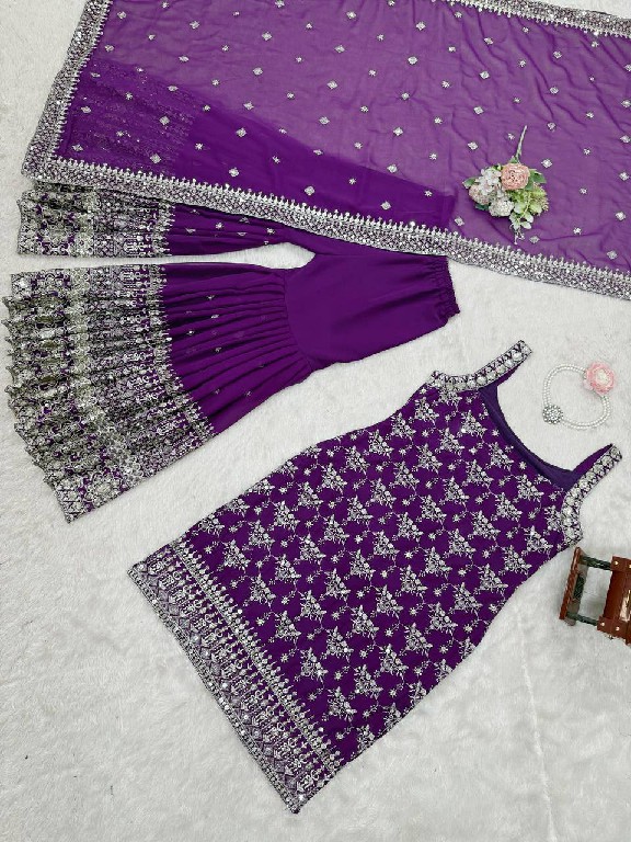 TEXTILEDEAL D.NO 5892 WHOLESALE READYMADE FOUX GEORGETTE PARTY WEAR 3 PCS SUITS EXPORTER