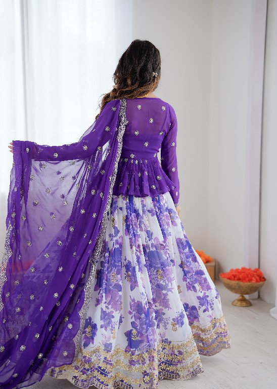 SP SERIES D.NO SP-15 WHOLESALE HEAVY FOUX GEORGETTE FESTIVE WEAR LEHENGA CHOLI FOR EXPORT