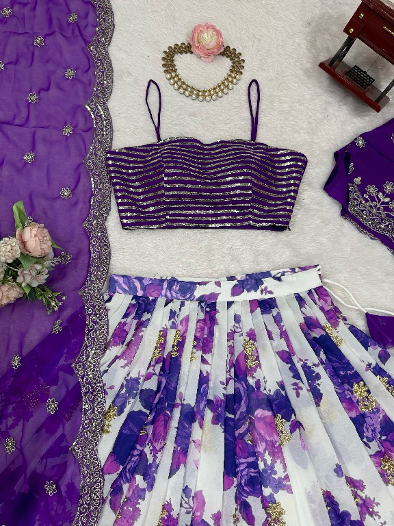 SP SERIES D.NO SP-15 WHOLESALE HEAVY FOUX GEORGETTE FESTIVE WEAR LEHENGA CHOLI FOR EXPORT