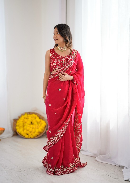 SP SERIES D.NO SP-89 WHOLESALE HEAVY FENDY SILK DESIGNER WEAR SAREES FOR WOMEN EXPORTER