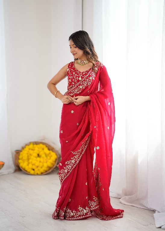SP SERIES D.NO SP-89 WHOLESALE HEAVY FENDY SILK DESIGNER WEAR SAREES FOR WOMEN EXPORTER