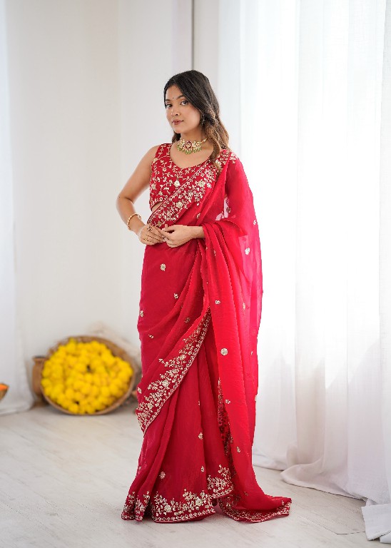 SP SERIES D.NO SP-89 WHOLESALE HEAVY FENDY SILK DESIGNER WEAR SAREES FOR WOMEN EXPORTER