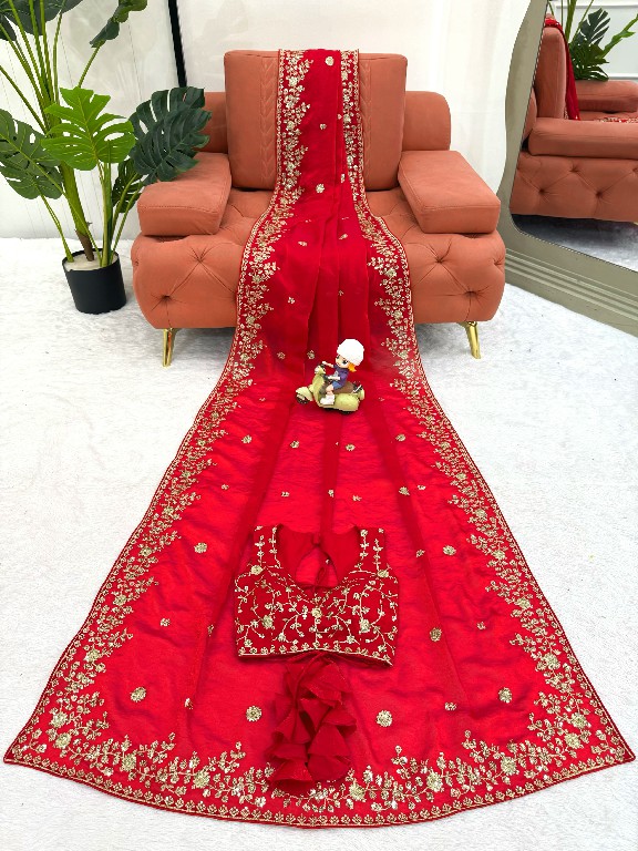 SP SERIES D.NO SP-89 WHOLESALE HEAVY FENDY SILK DESIGNER WEAR SAREES FOR WOMEN EXPORTER