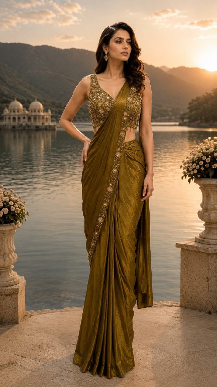 AMOHA D.NO A574 WHOLESALE IMPORTED FABRIC READY TO WEAR PARTY WEAR SAREES FOR WOMEN ONLINE