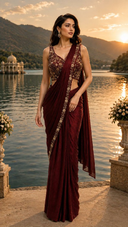 AMOHA D.NO A574 WHOLESALE IMPORTED FABRIC READY TO WEAR PARTY WEAR SAREES FOR WOMEN ONLINE