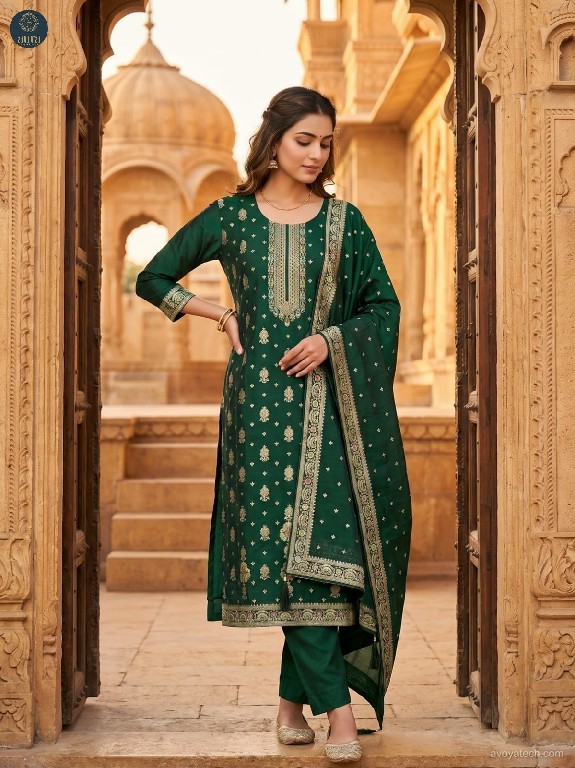 AURA PRESENT READYMADE DOLA JACQUARD OCCASION WEAR 3 PCS SUITS SUPPLIER