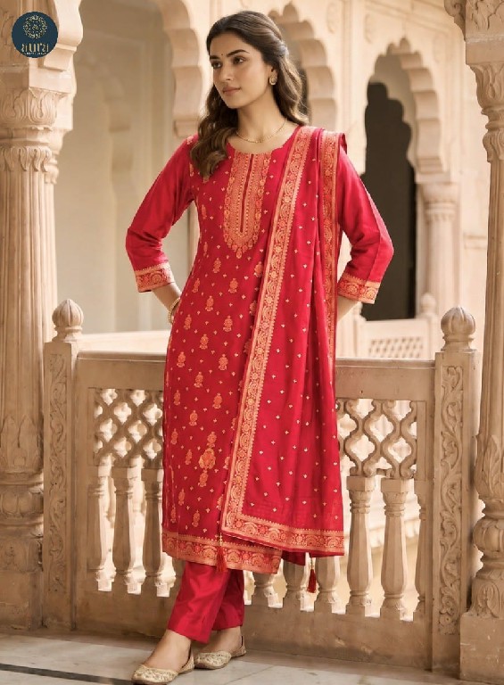 AURA PRESENT READYMADE DOLA JACQUARD OCCASION WEAR 3 PCS SUITS SUPPLIER