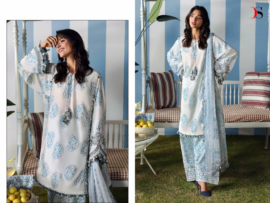 DEEPSY MARIA B M PRINT VOL 8 WHOLESALE PURE COTTON PAKISTANI UNIQUE DESIGN UNSTITCH SALWAR SUITS EXPORTER