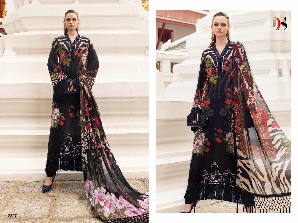 DEEPSY MARIA B M PRINT VOL 8 WHOLESALE PURE COTTON PAKISTANI UNIQUE DESIGN UNSTITCH SALWAR SUITS EXPORTER
