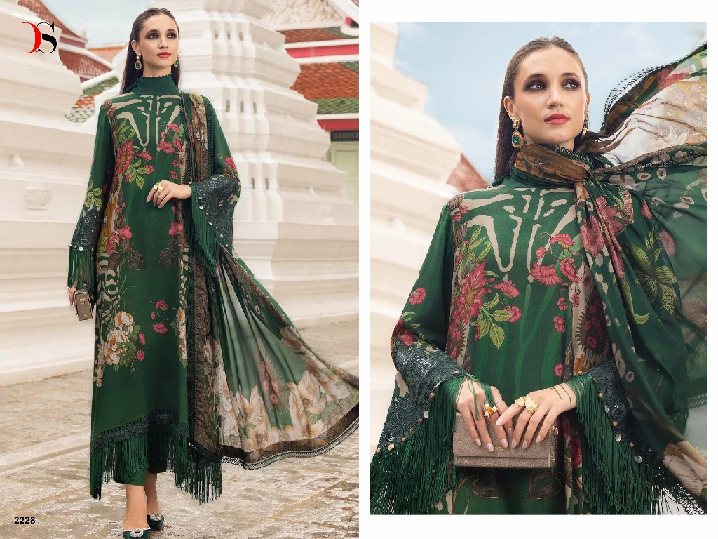 DEEPSY MARIA B M PRINT VOL 8 WHOLESALE PURE COTTON PAKISTANI UNIQUE DESIGN UNSTITCH SALWAR SUITS EXPORTER