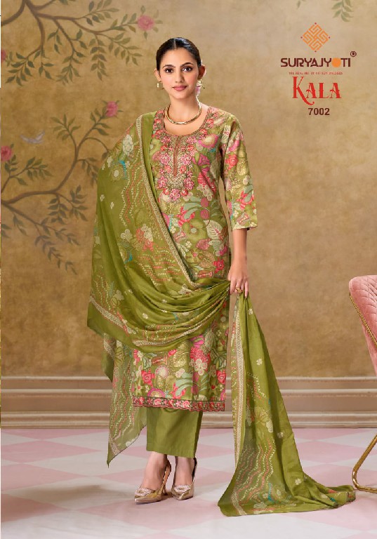 SURYAJYOTI KALA VOL 7 WHOLESALE READYMADE PURE COTTON WITH WORK DAILY WEAR 3 PCS SUITS EXPORTER
