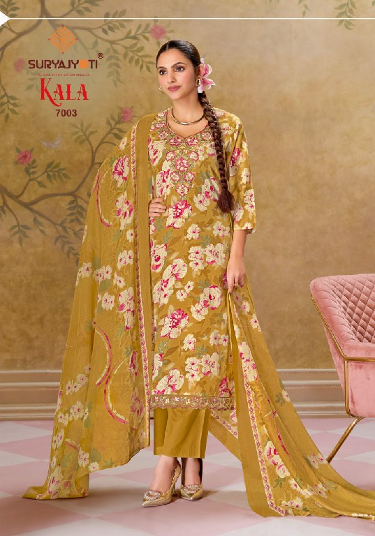 SURYAJYOTI KALA VOL 7 WHOLESALE READYMADE PURE COTTON WITH WORK DAILY WEAR 3 PCS SUITS EXPORTER