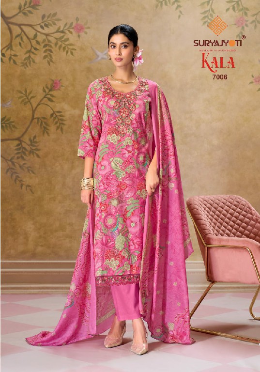 SURYAJYOTI KALA VOL 7 WHOLESALE READYMADE PURE COTTON WITH WORK DAILY WEAR 3 PCS SUITS EXPORTER