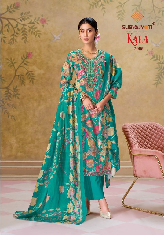 SURYAJYOTI KALA VOL 7 WHOLESALE READYMADE PURE COTTON WITH WORK DAILY WEAR 3 PCS SUITS EXPORTER