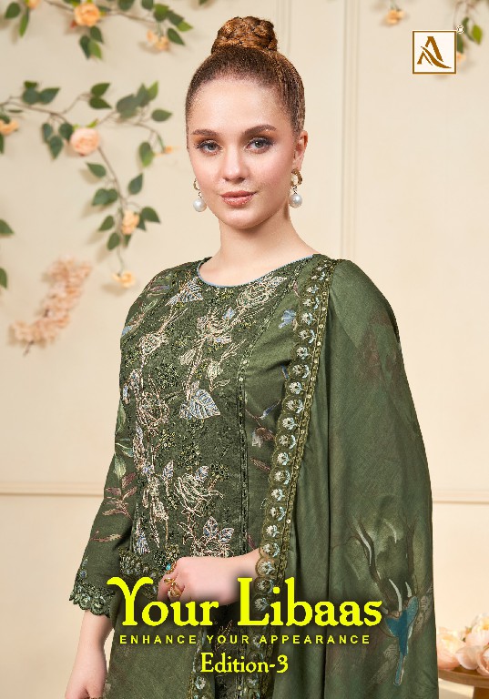 ALOK SUIT YOUR LIBAAS VOL 3 WHOLESALE PURE CAMBRIC COTTON WITH FANCY WORK UNSTITCH SALWAR SUITS ONLINE