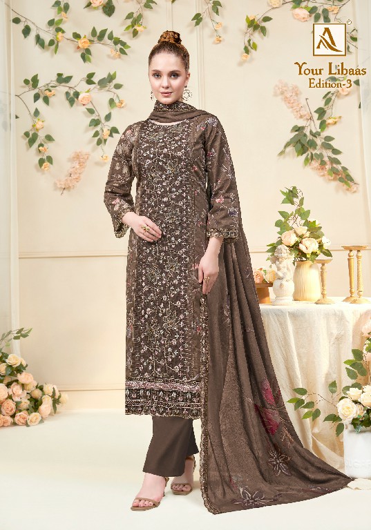 ALOK SUIT YOUR LIBAAS VOL 3 WHOLESALE PURE CAMBRIC COTTON WITH FANCY WORK UNSTITCH SALWAR SUITS ONLINE