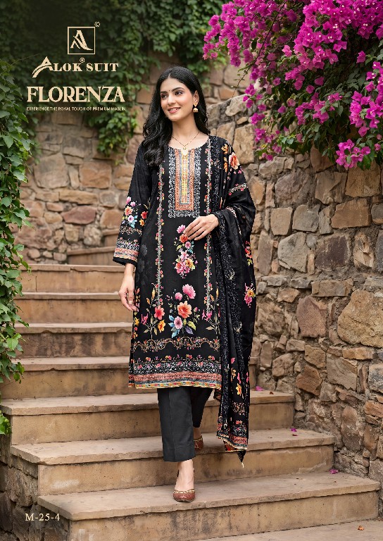 ALOK SUIT FLORENZA WHOLESALE VISCOSE MUSLIN DESIGNER UNSTITCH SALWAR SUITS SUPPLIER