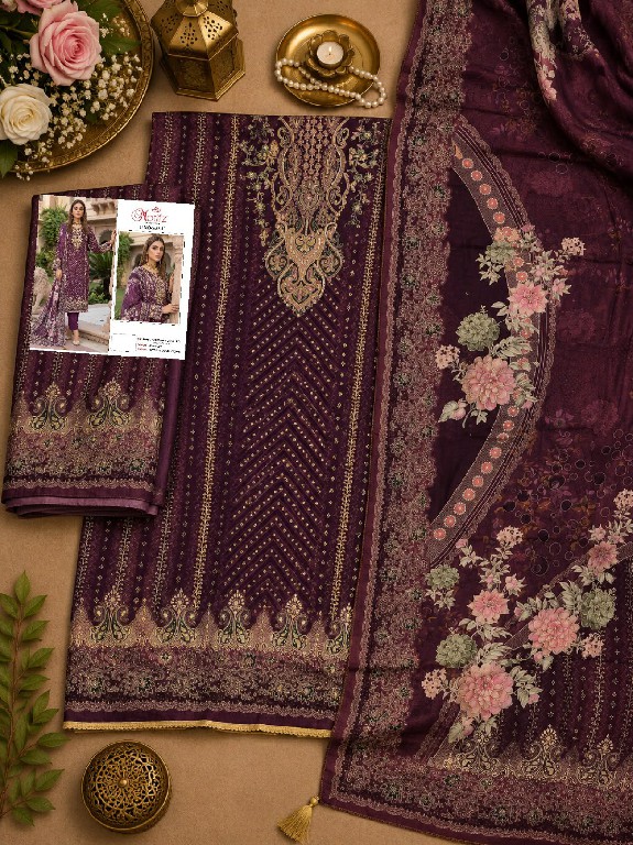 MOTIFZ D.NO 5433 WHOLESALE PURE VISCOSE MUSLIN AMAZING UNSTITCH SALWAR SUITS EXPORTER