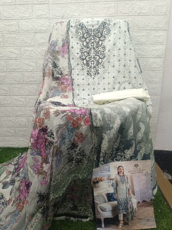 GULL JEE RUHAY SUKHAN WHOLESALE EMBROIDERED LAWN ORIGINAL PAKISTANI UNSTITCH SALWAR SUITS SUPPLIER