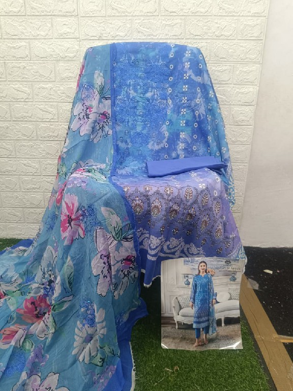 GULL JEE RUHAY SUKHAN WHOLESALE EMBROIDERED LAWN ORIGINAL PAKISTANI UNSTITCH SALWAR SUITS SUPPLIER