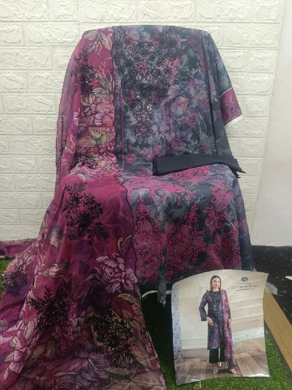 GULL JEE RUHAY SUKHAN WHOLESALE EMBROIDERED LAWN ORIGINAL PAKISTANI UNSTITCH SALWAR SUITS SUPPLIER