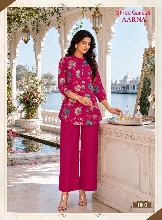 SHREE GANESH AARNA VOL 1 WHOLESALE READYMADE PREMIUM VERTICAN TRENDING CORD SET FOR EXPORT