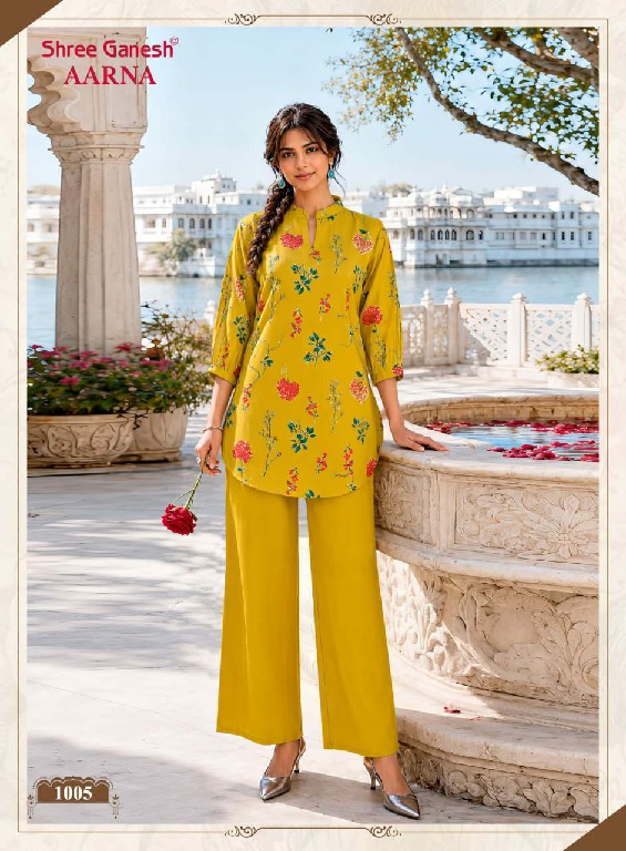 SHREE GANESH AARNA VOL 1 WHOLESALE READYMADE PREMIUM VERTICAN TRENDING CORD SET FOR EXPORT