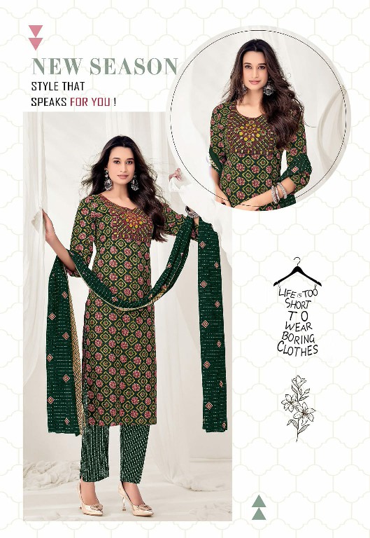 DL TEXTILES ROYAL AJRAKH VOL 2 WHOLESALE READYMADE COTTON WITH WORK BIG SIZE PRETTY LOOK 3 PCS SUITS EXPORTER