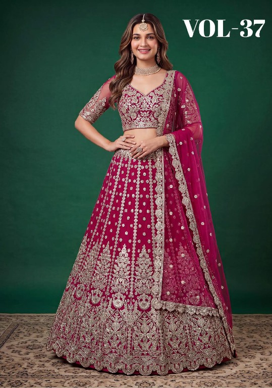 ZEEL CLOTHING ZEEL VOL 37 WHOLESALE SOFT NET FUNCTION WEAR LEHENGA CHOLI FOR EXPORT