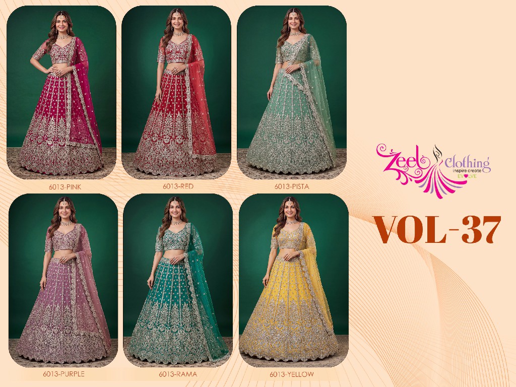ZEEL CLOTHING ZEEL VOL 37 WHOLESALE SOFT NET FUNCTION WEAR LEHENGA CHOLI FOR EXPORT