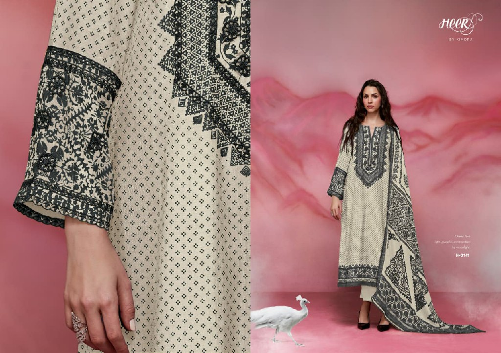 KIMORA HEER CHAND TARE VOL 3 WHOLESALE PURE MUSLIN DELICATE DESIGN UNSTITCH SALWAR SUITS EXPORTER