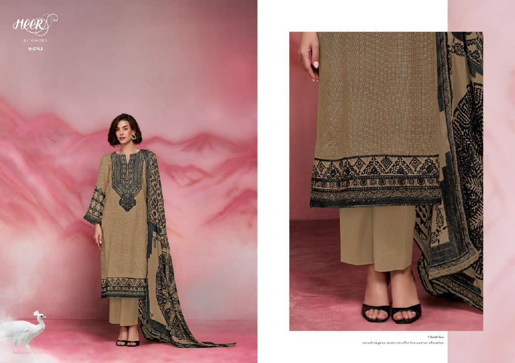 KIMORA HEER CHAND TARE VOL 3 WHOLESALE PURE MUSLIN DELICATE DESIGN UNSTITCH SALWAR SUITS EXPORTER