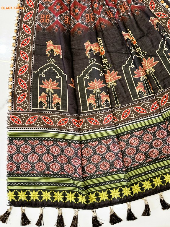 KNZ BLACK KAMAL WHOLESALE POLY COTTON RAYON BEAUTIFUL LEHENGA CHOLI FOR EXPORT
