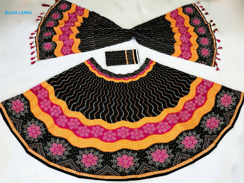 KNZ BLACK LERIYA WHOLESALE POLY COTTON RAYON ELEGANCE LEHENGA CHOLI EXPORTER