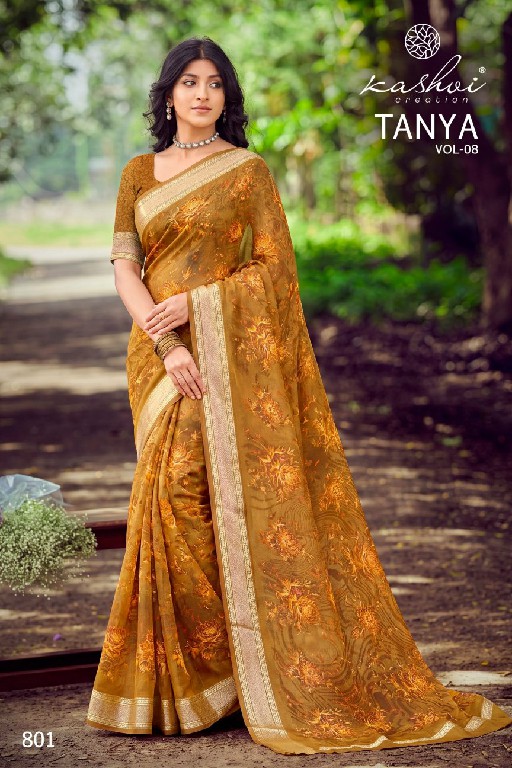 KASHVI CREATION TANYA VOL 8 WHOLESALE DULL MOSS DAILY WEAR SAREES FOR WOMEN SUPPLIER