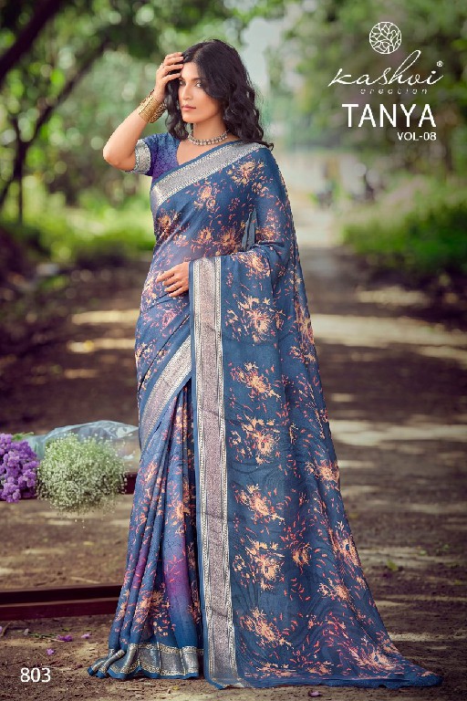 KASHVI CREATION TANYA VOL 8 WHOLESALE DULL MOSS DAILY WEAR SAREES FOR WOMEN SUPPLIER