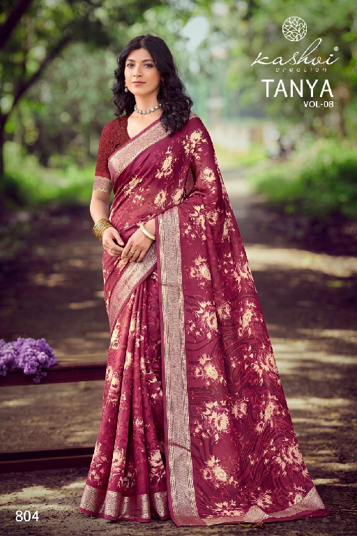 KASHVI CREATION TANYA VOL 8 WHOLESALE DULL MOSS DAILY WEAR SAREES FOR WOMEN SUPPLIER