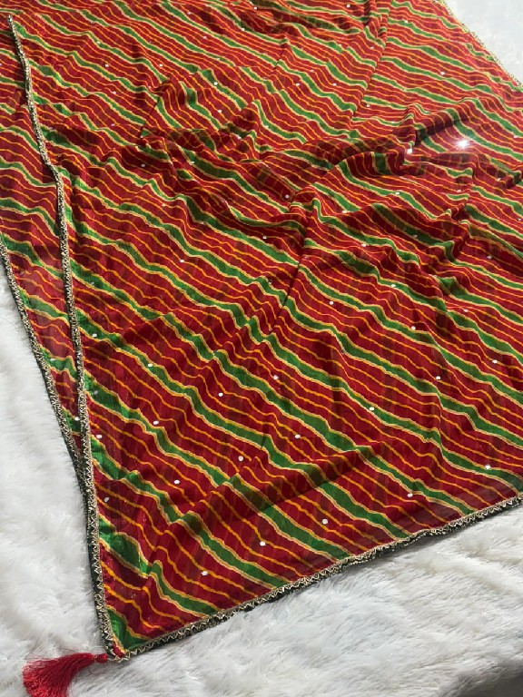 JALNIDHI ANJALI WHOLESALE ALPHINO SATIN LAHERIYA FANCY INDIAN SAREES FOR WOMEN EXPORTER