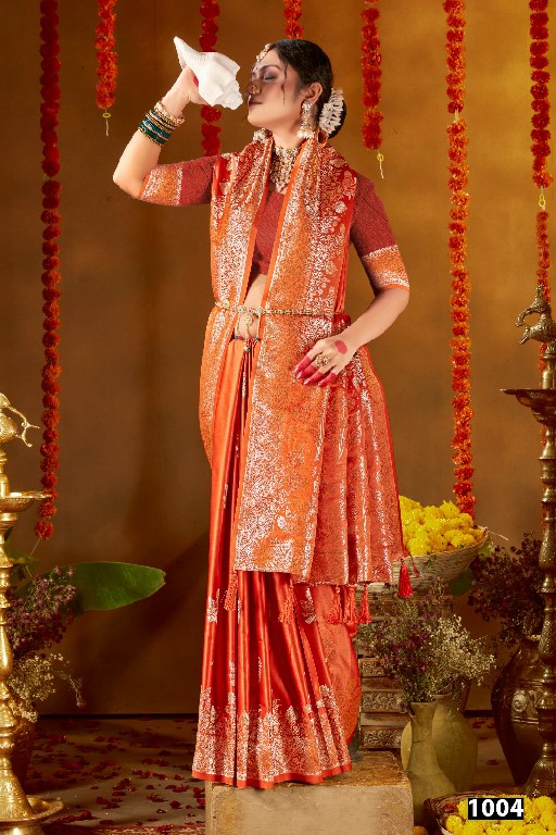 SAROJ CHERRY SILK VOL 1 WHOLESALE PURE SATIN SILK FESTIVE WEAR INDIAN SAREES FOR WOMEN ONLINE