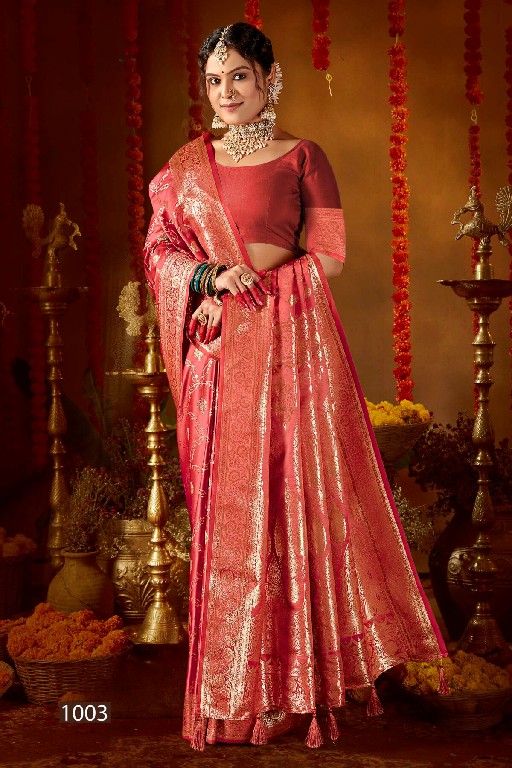 SAROJ CHERRY SILK VOL 3 WHOLESALE PURE SATIN SILK FUNCTION WEAR INDIAN SAREES FOR WOMEN SUPPLIER