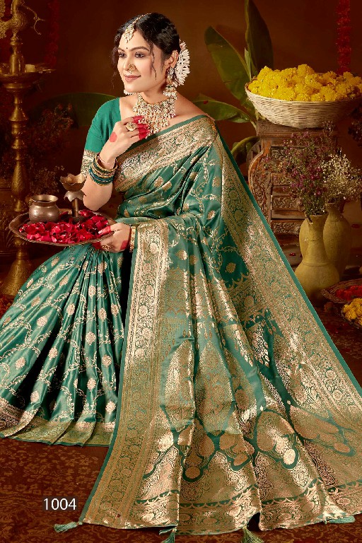 SAROJ CHERRY SILK VOL 3 WHOLESALE PURE SATIN SILK FUNCTION WEAR INDIAN SAREES FOR WOMEN SUPPLIER