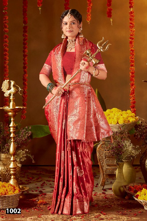 SAROJ CHERRY SILK VOL 4 WHOLESALE PURE SATIN SILK ETHNIC WEAR INDIAN SAREES FOR WOMEN ONLINE