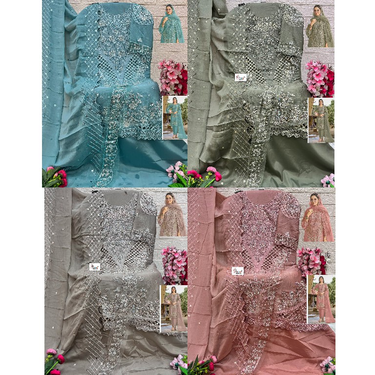 SHREE FABS D.NO 5619 WHOLESALE CHIFFON PAKISTANI HIT DESIGN UNSTITCH SALWAR SUITS SUPPLIER
