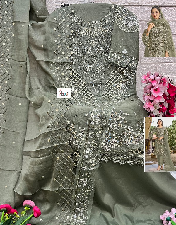 SHREE FABS D.NO 5619 WHOLESALE CHIFFON PAKISTANI HIT DESIGN UNSTITCH SALWAR SUITS SUPPLIER