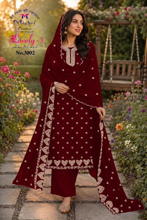 MISHRI CREATION LOVELY VOL 3 WHOLESALE COTTON PRINTED HEART DESIGN DRESS MATERIAL ONLINE
